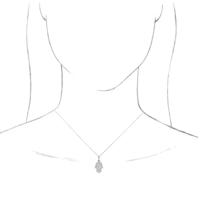 Diamond Hamsa Necklace