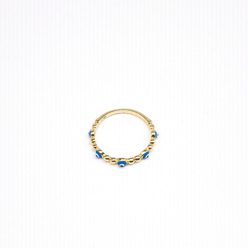 gold evil eye ring
