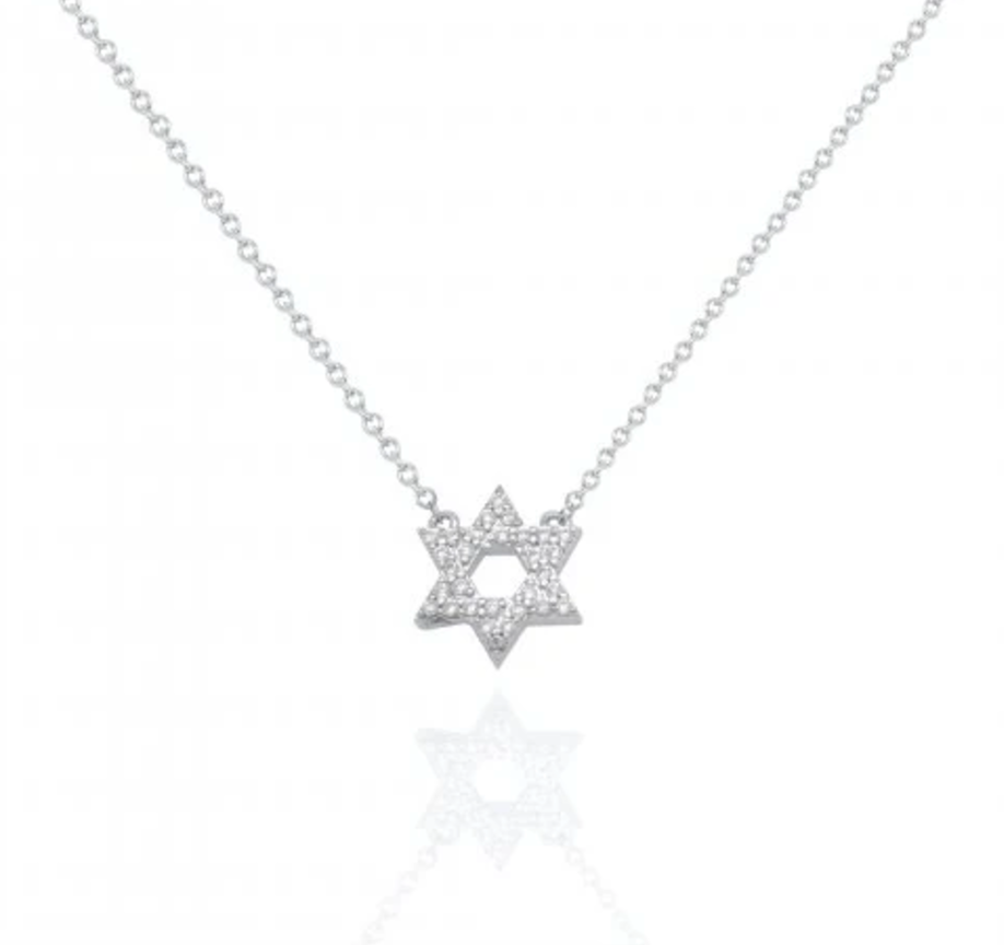 CZ Magen David Necklace