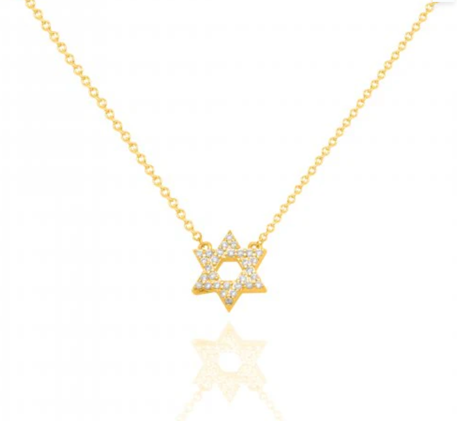 CZ Magen David Necklace