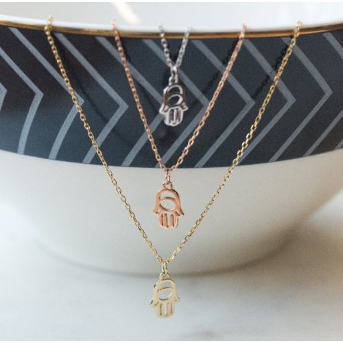 Small Cutout Hamsa Necklace