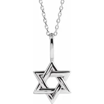 Silver Magen David Necklace