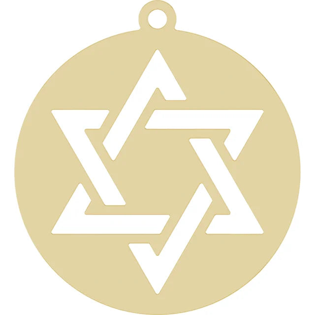 Magen David Cut Out Disc Pendant