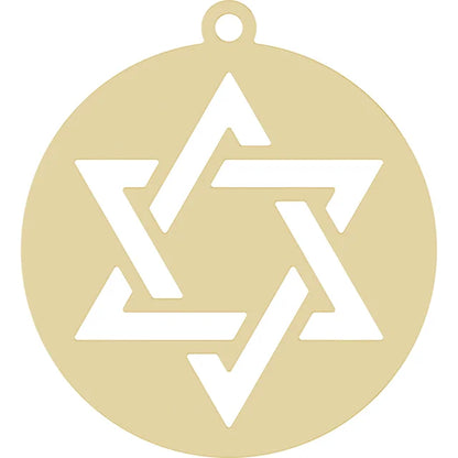 Magen David Cut Out Disc Pendant