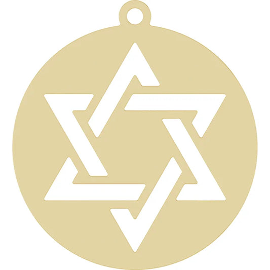 Magen David Cut Out Disc Pendant