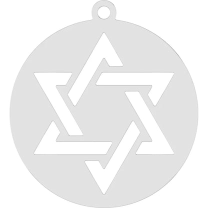 Magen David Cut Out Disc Pendant