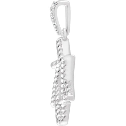 Rope Magen David Pendant With Diamond Bail