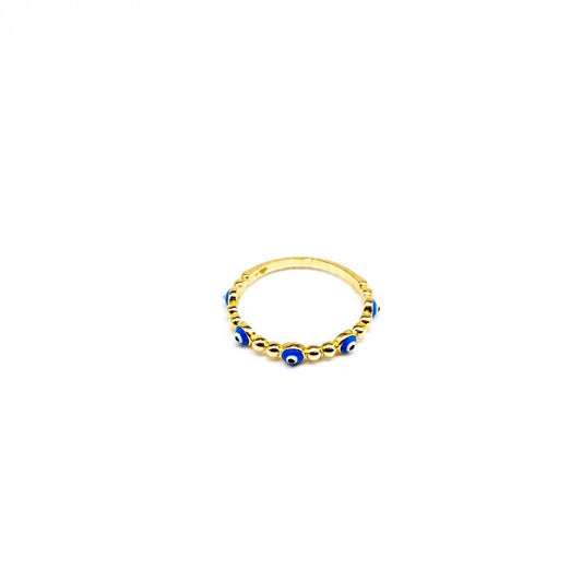 gold evil eye ring