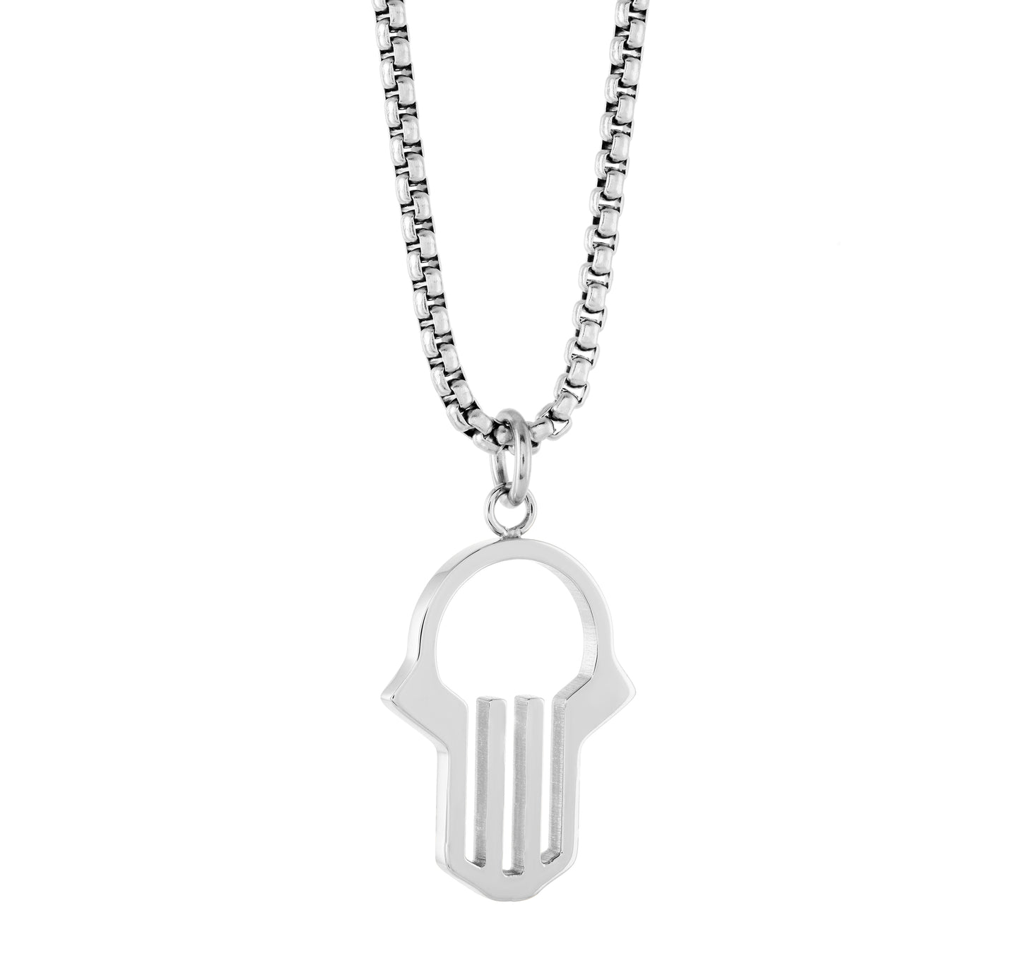 Cutout Hamsa Pendant Necklace