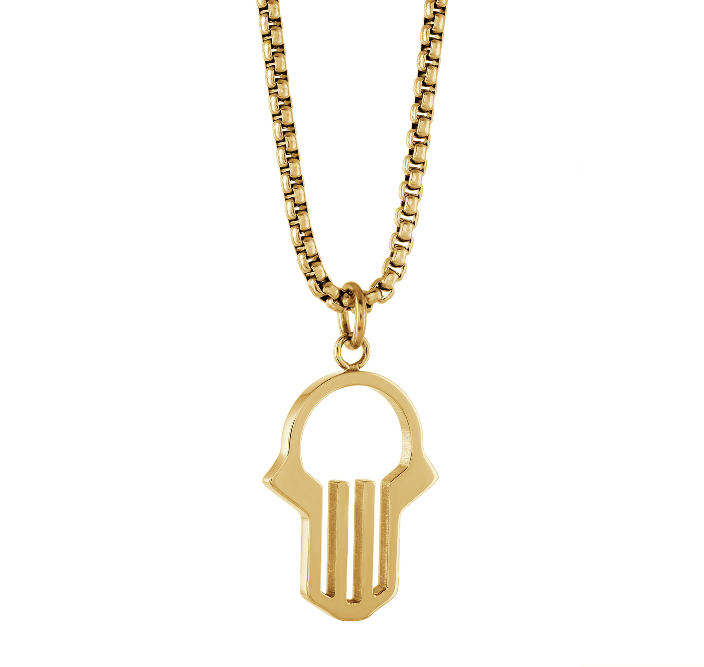 Cutout Hamsa Pendant Necklace