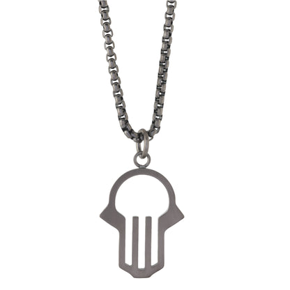 Cutout Hamsa Pendant Necklace