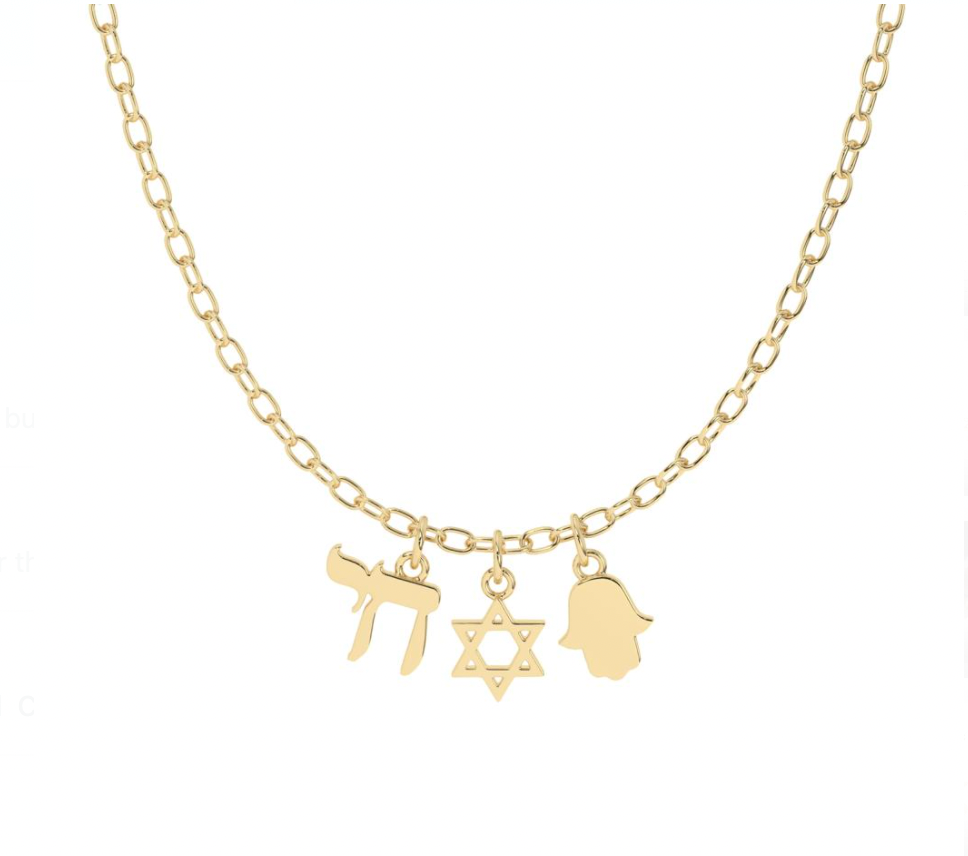 Chamsa, Magen David, Chai Necklace