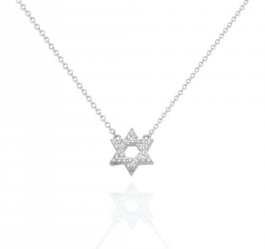 CZ Magen David Necklace