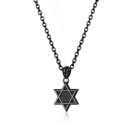 Black Magen David Necklace